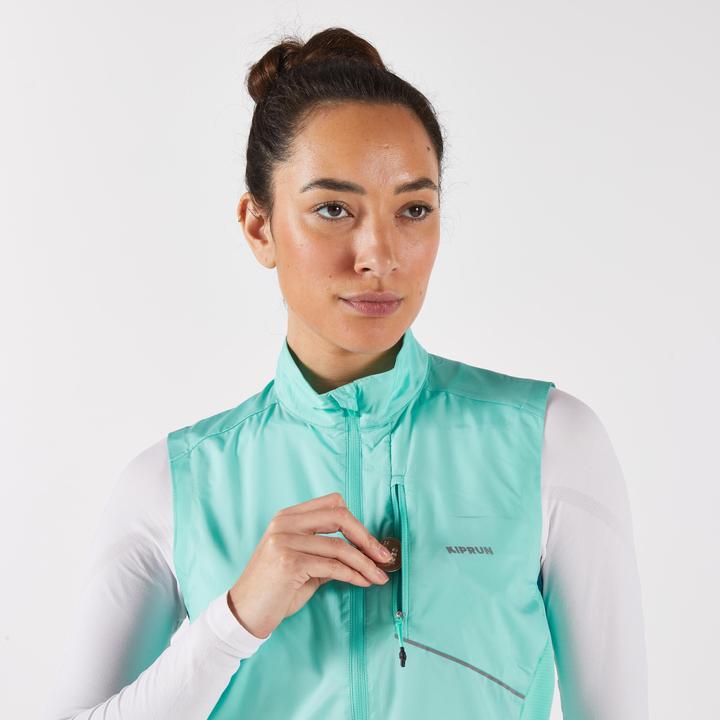 Produktbild Kiprun Weste Damen aermellos winddicht Lauf Polyester (L)