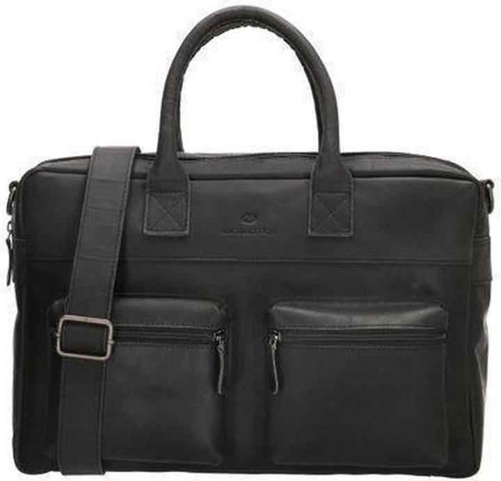 Immagine prodotto Micmacbags Hide & Stitches Oklahoma Handtasche - Schwarz - 100% Leder