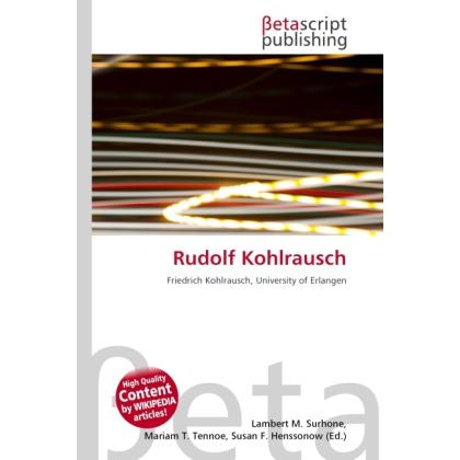 Rudolf Kohlrausch, Fachbücher