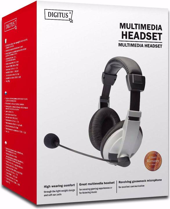 Produktbild Digitus Multimedia Headset (ANC, Kabelgebunden)