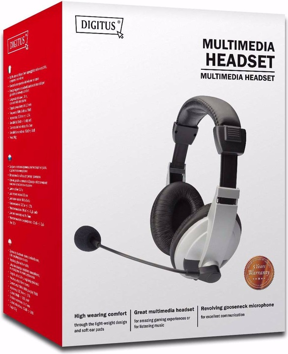 Produktbild Digitus Multimedia Headset (ANC, Kabelgebunden)