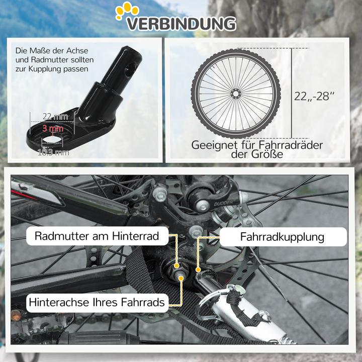 Actual product image PawHut Hundeanhänger Oxford, Stahl Blau