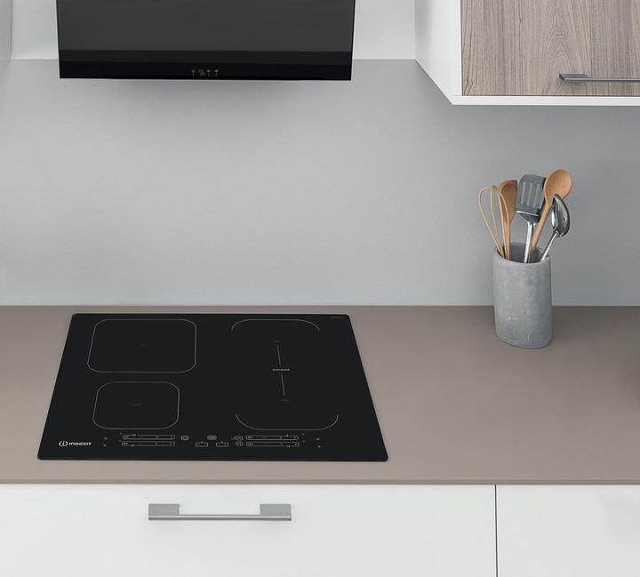 Productafbeelding Indesit IB 65B60 NE Zwart Geïntegreerde inductiekookplaat van 59 cm met 4 zones (59 cm, Inductiekookplaat)