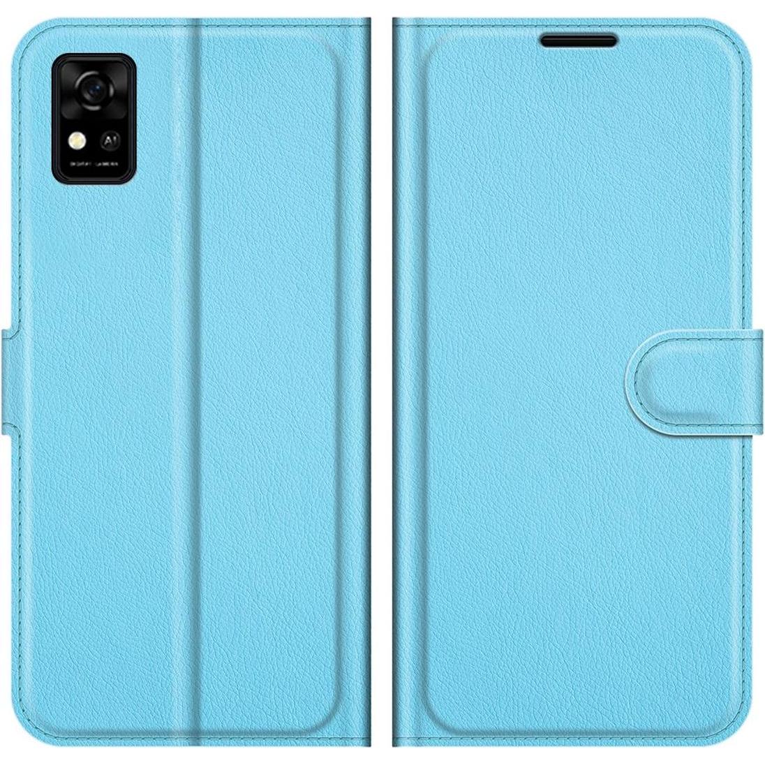 Thumbnail - König Design Hülle Handy Schutz für ZTE Blade A31 Case Flip Cover Tasche Etuis Bumper Blau (ZTE Blade A31), Smartphone H...