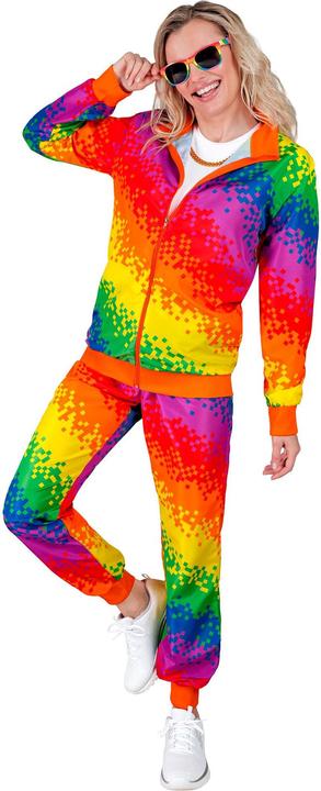 Image du produit Widmann Pixel Neon Rainbow Jogging unisexe (XXL)