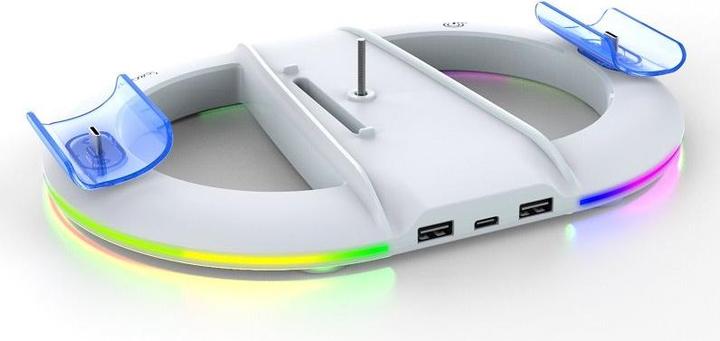 Actual product image iPega P5S045 Vertical Charging Stand with RGB for PS5 Slim/PS5 Pro White (Damage Package) (PS5)