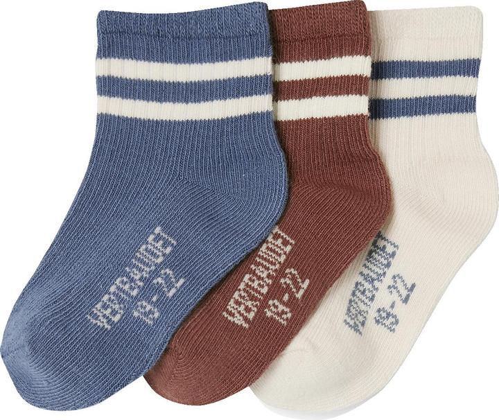 Actual product image Vertbaudet 3er-Pack Jungen Baby Socken mit Streifen (pack of 3, 18)