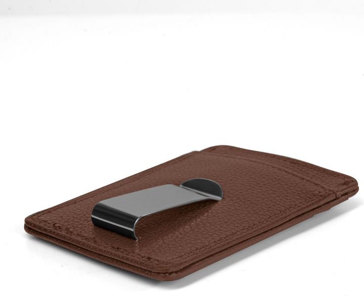 Actual product image Redolz Leather Essentials Kreditkartenetui RFID Leder 7 cm mit Geldscheinklammer