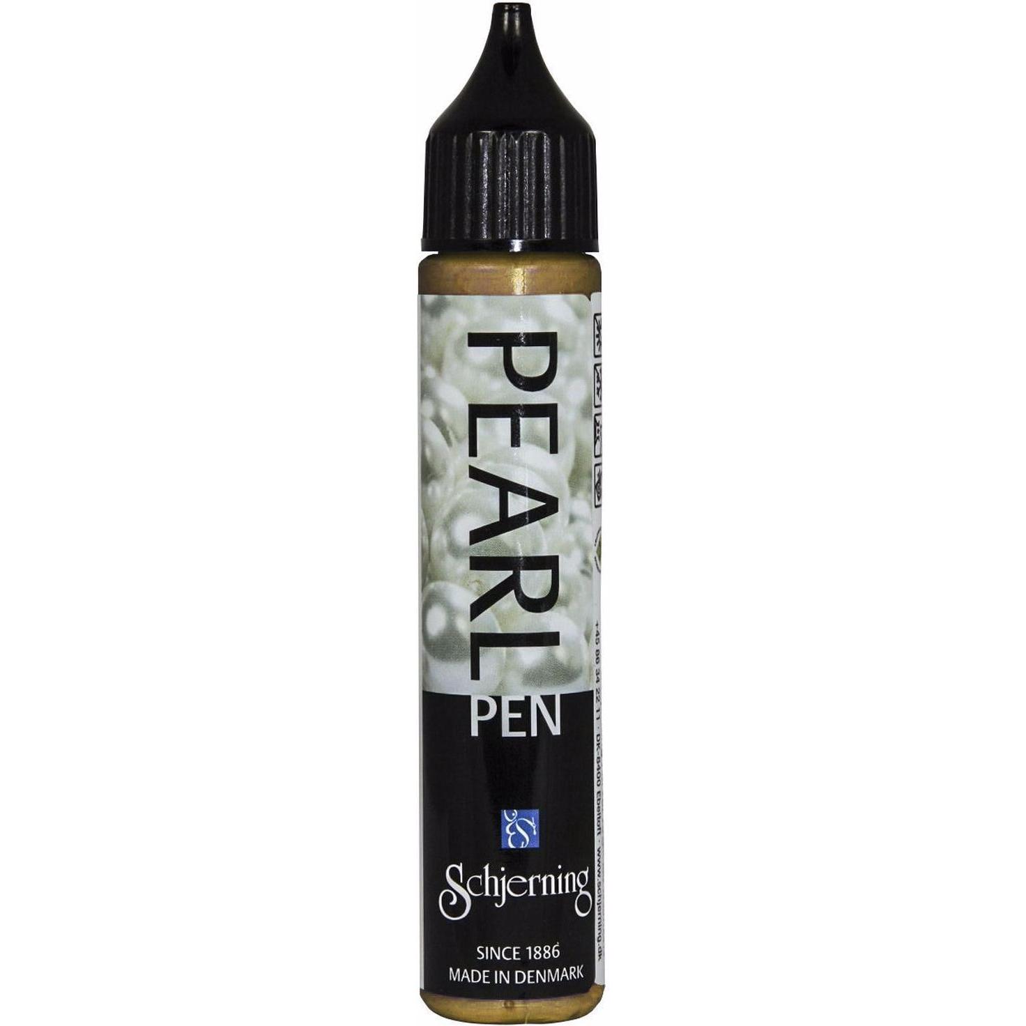 Schjerning, Künstlerfarbe + Bastelfarbe, Perlentropfenfarbe Pearl Pen 28 ml, Caramell (Hellbraun, 28 ml)