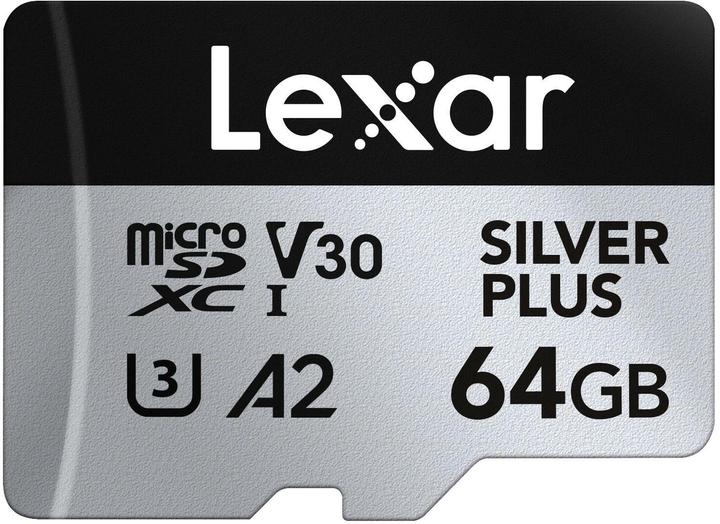 Image du produit Lexar Professional Silver Plus (64 Go, microSDXC, U3, UHS-I)