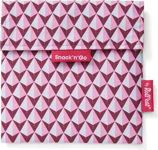 Immagine prodotto Roll'Eat Lunch Bag SnacknGo Tiles 18 cm x 18 cm, Rosa