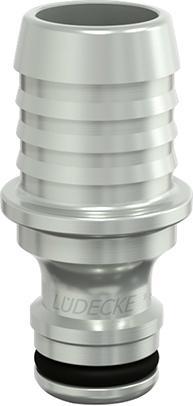 Magni Lüdecke SLW DN 9 Hose nozzle Wpn 19 S Plug nipple water hose, nickel-plated brass (Water stop, 19 mm)