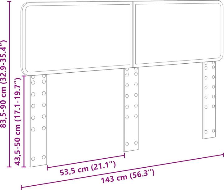 Image du produit vidaXL Kopfteil (3 x 143 x 90 cm)