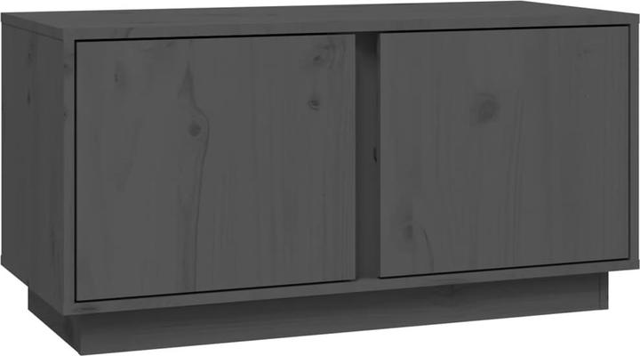 Produktbild VidaXL TV-Schrank Grau 80x35x40,5 cm Massivholz Kiefer,Farbe (80 x 35 x 40.5 cm)