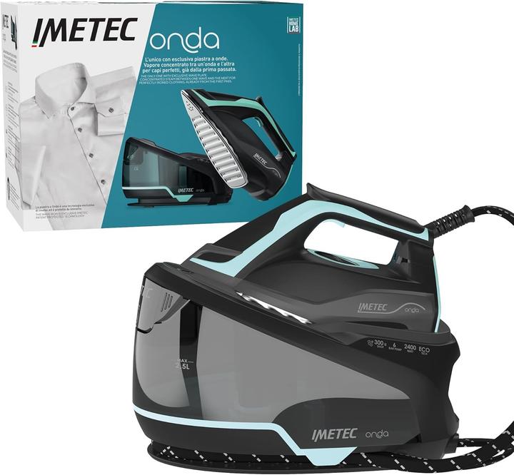 Immagine prodotto Imetec Onda sistema stirante con piastra a onde brevettata, 2400 W (2400 W, 300 g/min)