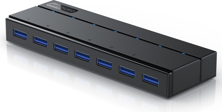 Primewire Hub attivo a 7 porte USB 3.2 Gen1 con alimentatore (USB-A, 7 Porti)