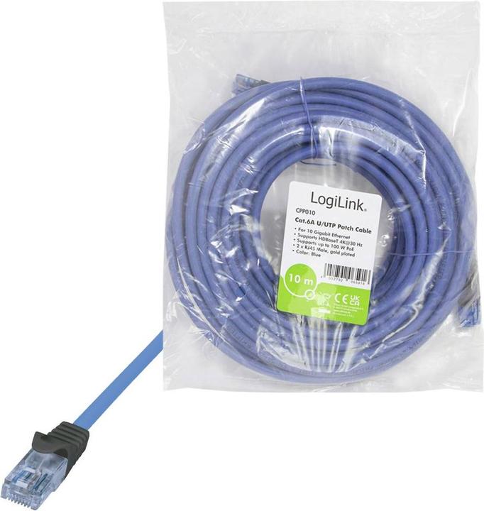 Produktbild LogiLink Patchkabel (U/UTP, CAT6a, 10 m)