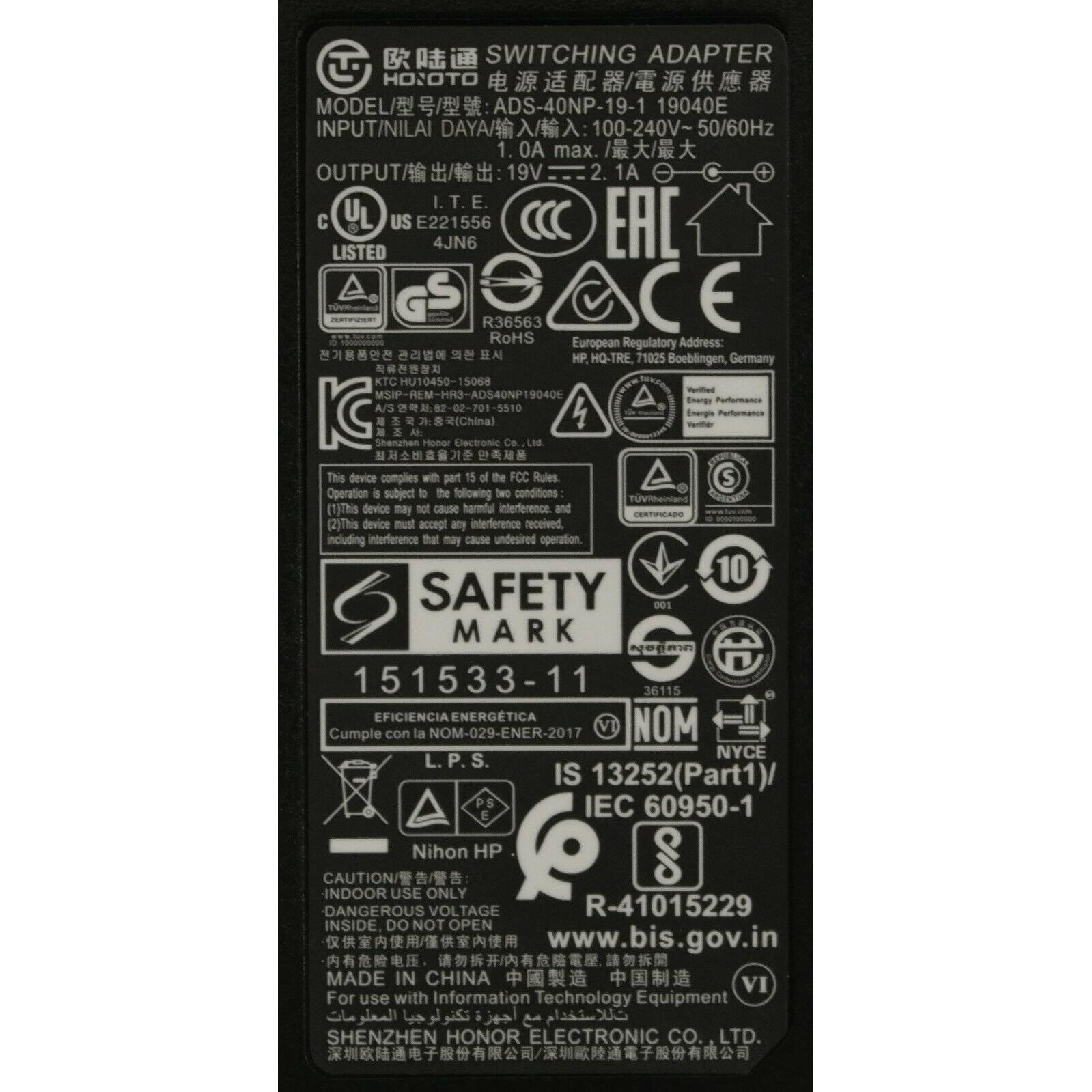 Thumbnail - HP 844168-001 (40 W), Notebook Netzteil