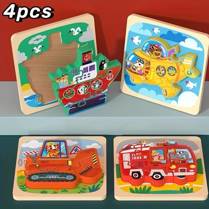 Produktbild Activity Board Holzpuzzles, Tiere Puzzles, Lernspielzeug Geschenke für Farben & Formen Kognition Geschicklichkeit