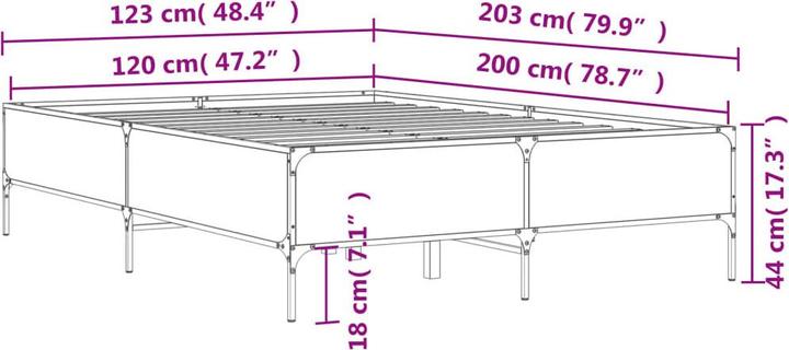 Image du produit vidaXL Bettgestell (120 x 200 cm)