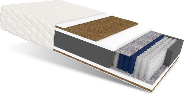 Avetoe Matratze 160x200 MERANO - 7 Zonen - Kokos HR-Schaum - H4 - 19cm (Federkern, Schaumstoffkern, 160 x 200 cm)