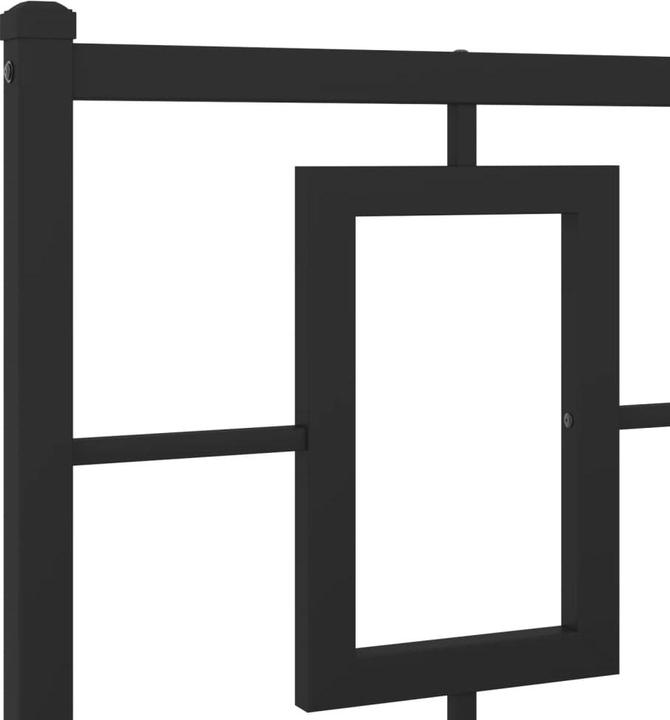 Immagine prodotto vidaXL Struttura letto con testiera Letto in metallo Letto singolo Nero 100x200cm (100 x 200 cm)