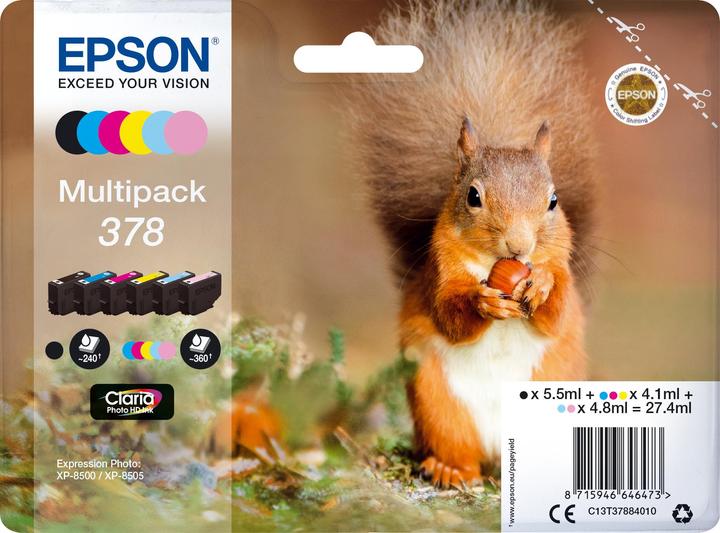 Produktbild Epson MULTIPACK 6-COLOURS 378 (BK, C, LC, LM, Y)