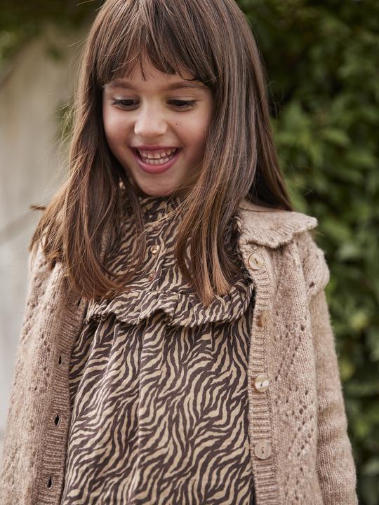 Image du produit Vertbaudet Bluse mit Zebramuster aus Musselin für Mädchen (128)