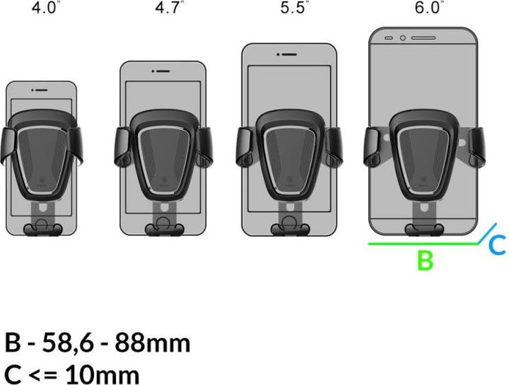 Actual product image Baseus Gravity Car Mount