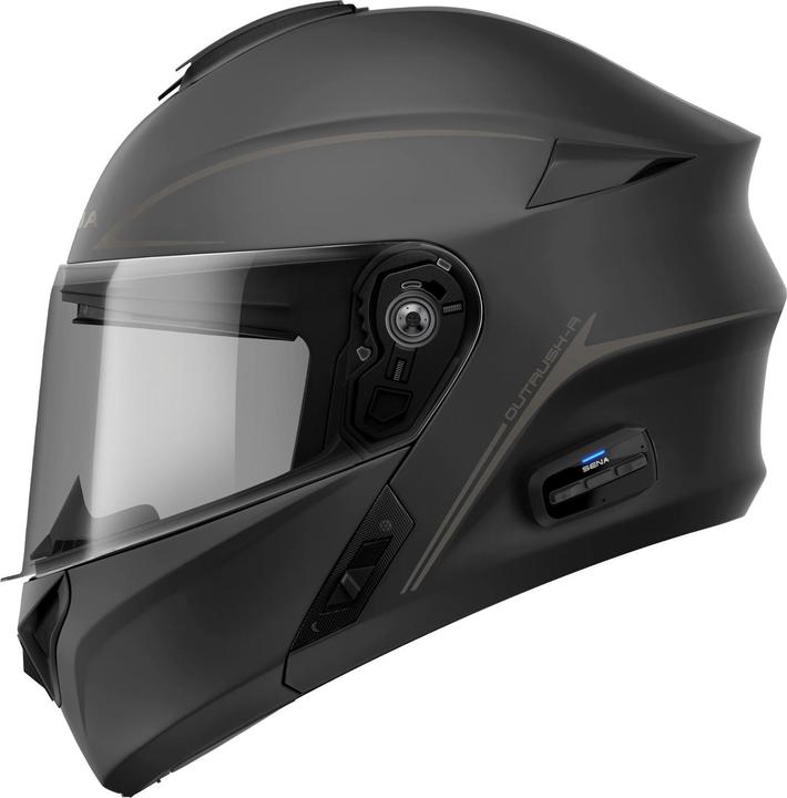 Immagine prodotto Sena OUTRUSH R - Smart Motorrad-Klapphelm (ECE22.06) - schwarz matt (XXL) (63 - 64 cm, XXL)
