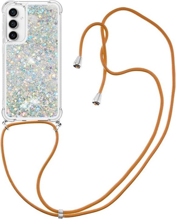 Immagine prodotto Cover-Discount Galaxy S23 FE - Cover glitterata con cordino rosa (Samsung Galaxy S23 FE)