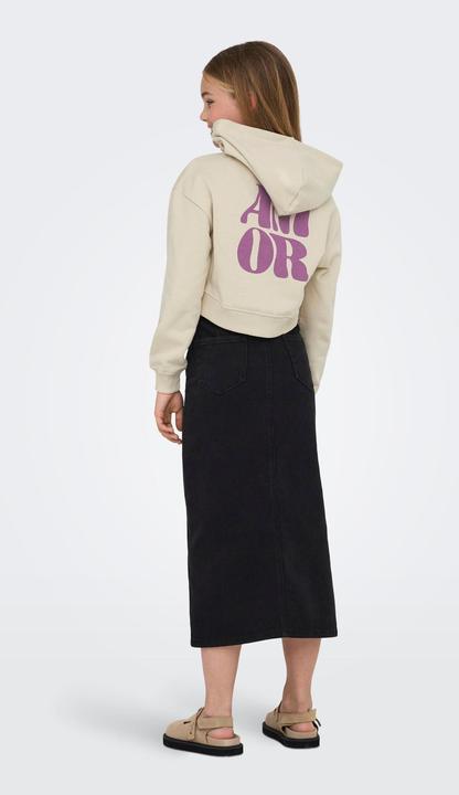 Produktbild Only Normal geschnitten Rundhals Gerippte Ärmelbündchen Tief angesetzte Schulter Sweatshirt Sweatshirt (122, 128)