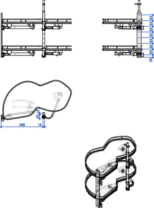 Produktbild Peka Metall Eckschrank-Schwenkbeschläge (1 Stk.)