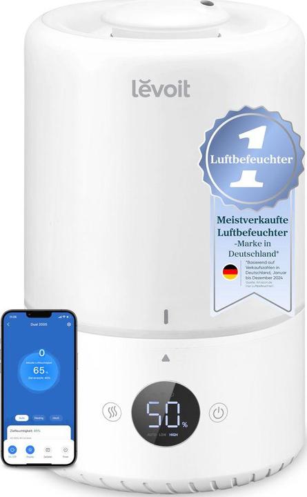 Produktbild Levoit Ultraschall-Luftbefeuchter Dual 200S Smart Top-Fill 27 m² (27 m²)