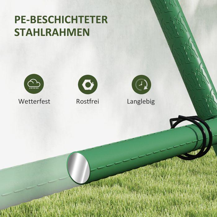 Image du produit Swisshandel24 Rankgitter aus Stahl zum Stecken rostfrei 101x133x227 cm Grün (101 cm, 133 cm)