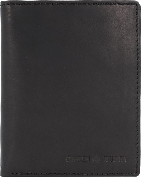 Immagine prodotto Greenburry Portafoglio nero puro in pelle con protezione RFID 10,5 cm