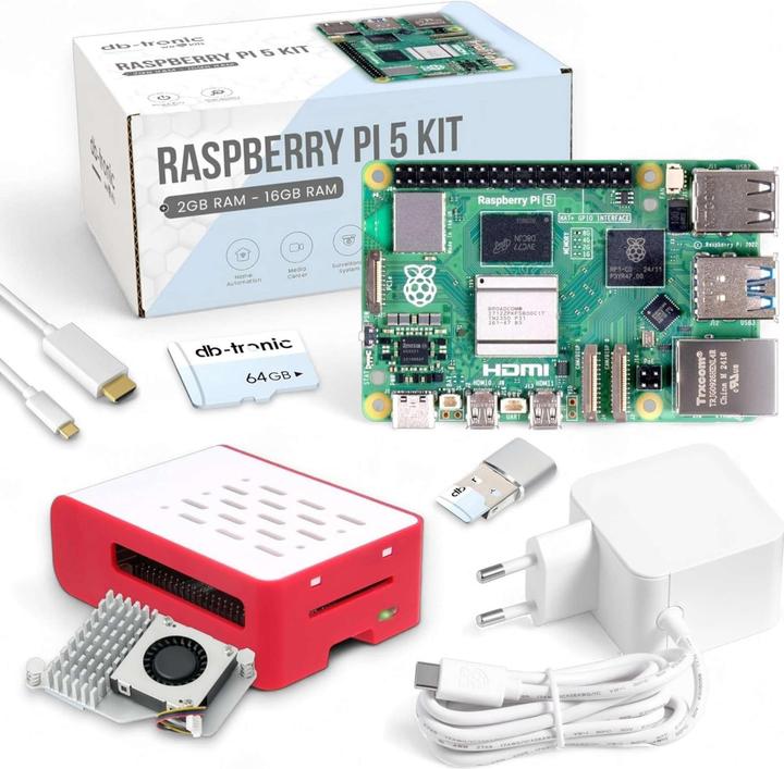 Actual product image Db-tronic Raspberry Pi 5 Cooler-Kit | 64GB Edition