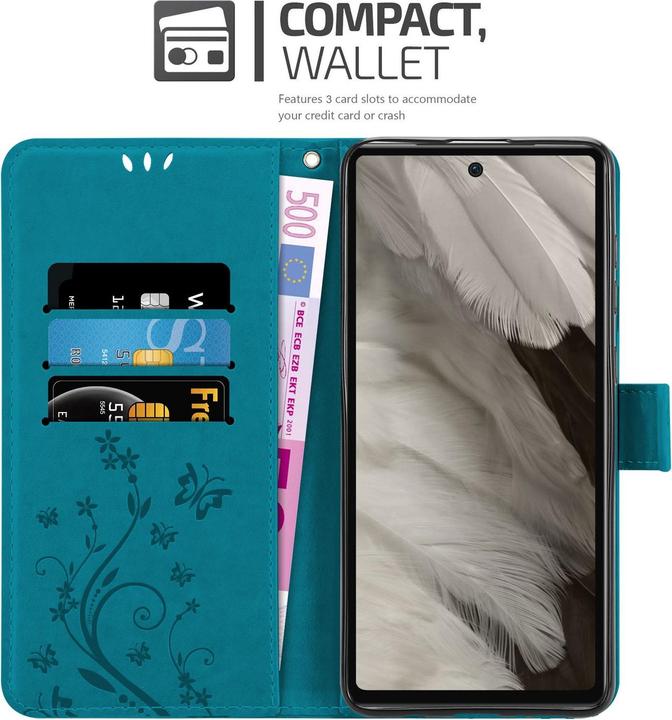Actual product image Cadorabo Case for Google Pixel 7A Flower Book (Google Pixel 7a)