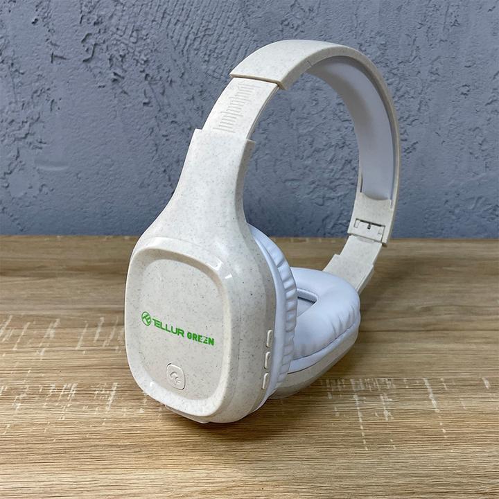 Actual product image Tellur Green Bluetooth Over-Ear Headphones Pulse Foldable cream (No noise cancellation, 8 h, Wireless)