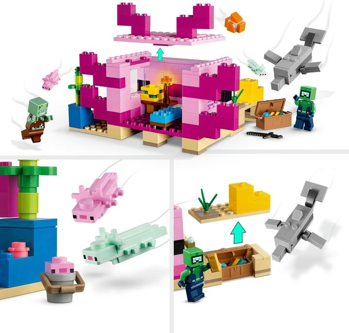 Produktbild LEGO Das Axolotl-Haus (21247, LEGO Minecraft)