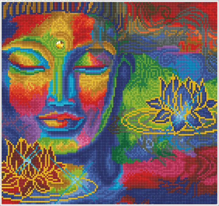 Image du produit Diamond Dotz Diamond Painting Bouddha et fleurs de lotus