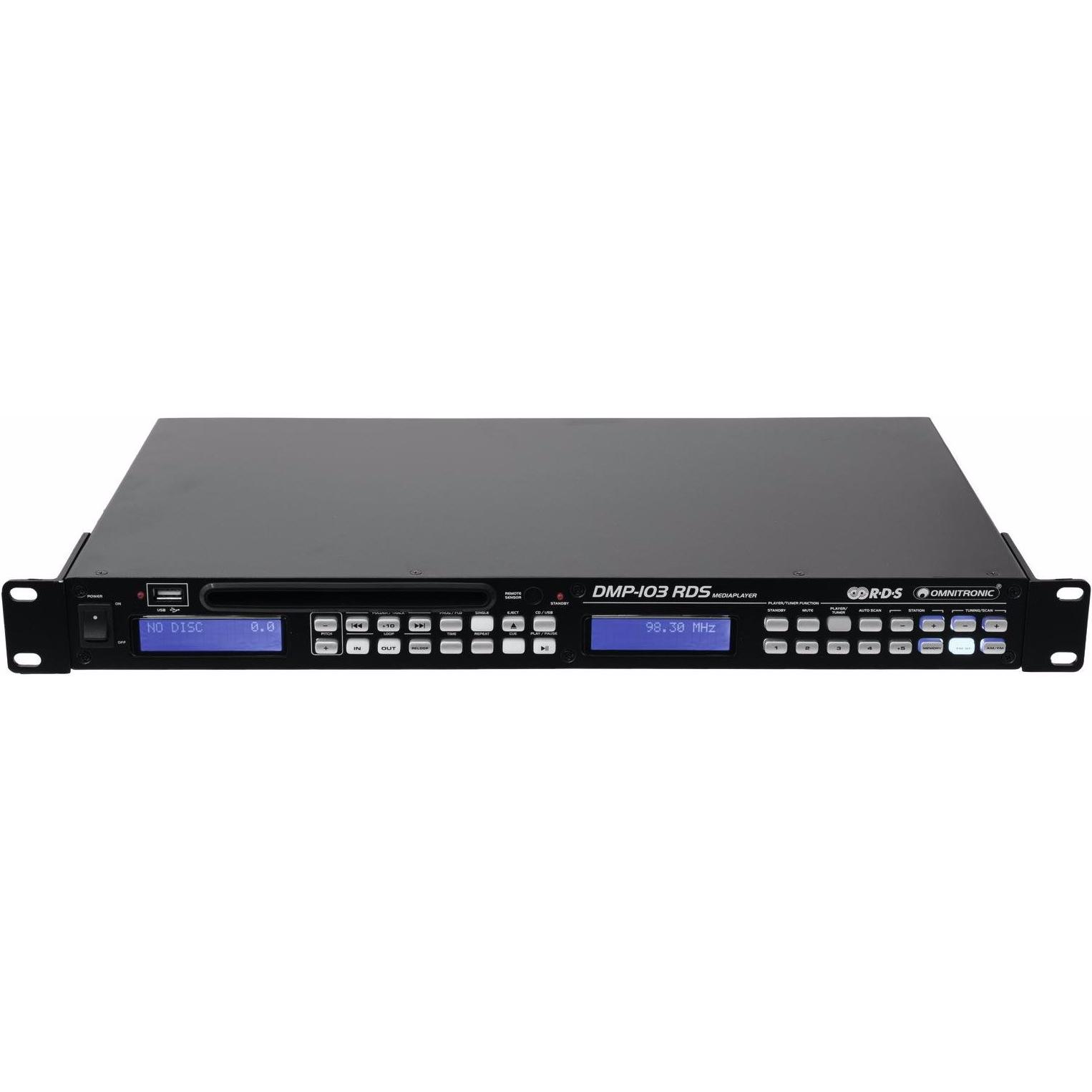 Thumbnail - Omnitronic DMP-103RDS, Bluray Player + DVD Player, Schwarz