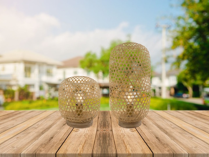 Image du produit Globo Lampe de table Mirena nature 1xE27 (E27)