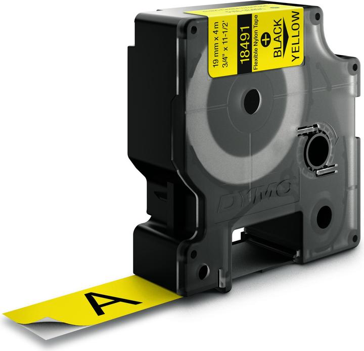 Produktbild Dymo Schriftband (18491) Black Yellow (S0718090) (1.90 cm, Mehrfarbig)