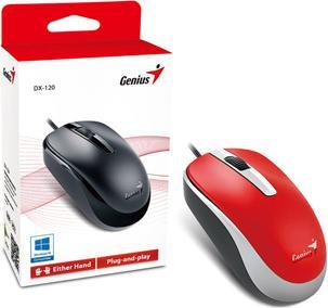 Image du produit Genius KYE 310105109 Souris optique avec câble DX-120, Rouge (Filaire)