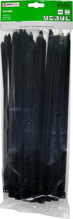 Actual product image ProPlus Cable ties 7.8 x 300 mm 50 pieces black (Plastic cable ties, 300 mm, 50 pcs.)