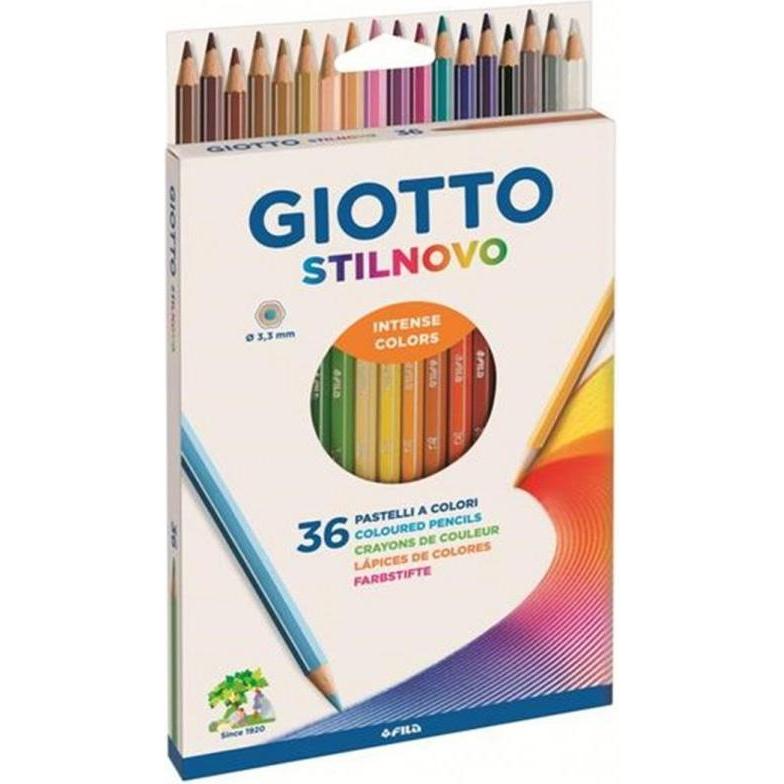 Giotto, Malstifte, Farbstifte Stilnovo Kartonbox Mehrfarbig, 36 Stück (Mehrfarbig, 36 x)