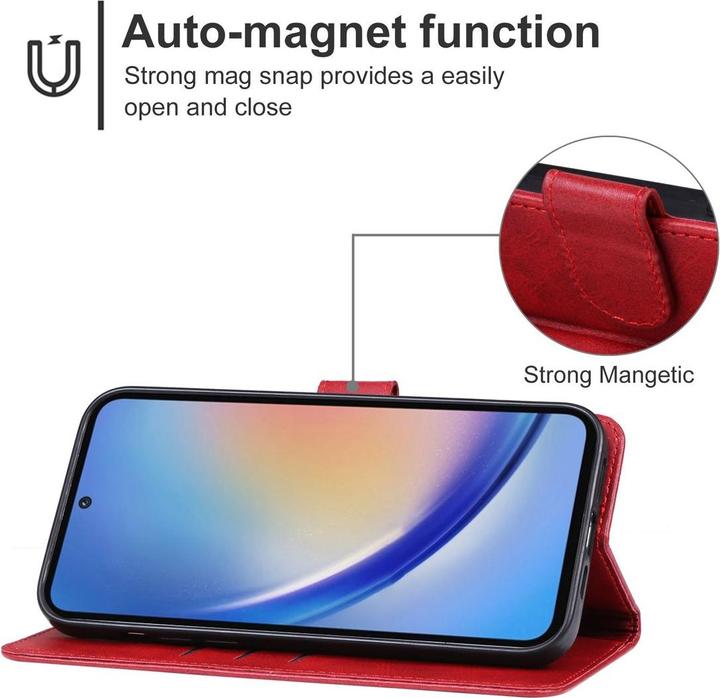 Produktbild Amazon Hülle für Samsung Galaxy A35 Schutz Handy Case Cover Klapp Tasche Wallet Etuis (Samsung Galaxy A35)