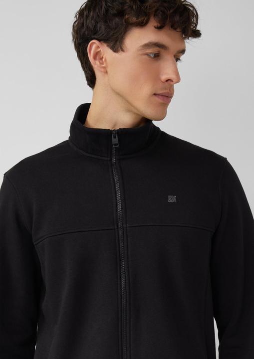 Produktbild s.Oliver Sweatshirt Jacke Sweatshirt-Jacke mit Stehkragen und Eingrifftaschen (S)