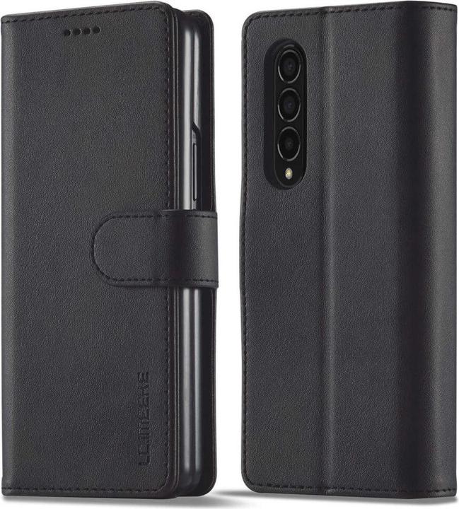 Actual product image Cover-Discount Galaxy Z Fold4 5G - Leather case cover black (Samsung Galaxy Z Fold4)